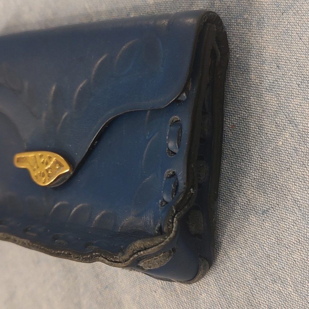 Sami-Amin Blue 🔵 Leather Bird Purse (Pouch)-Brass/Leather Used - Picture 5 of 6